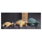 Vtg Resin/Ceramic Turtle Figurines