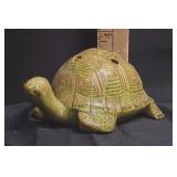 Vtg Ceramic Turtle Floral Frog
