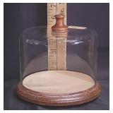 Vtg Cheese Board With Glass Dome