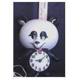 1950s Spartus Panda Novelty Electric Wall Clock