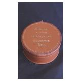 Vtg Leather Trinket Box- England  Hochchald Cone