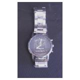Jack Daniels Mens Silver Tone Quartz Watch