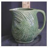1930's Nelson McCoy Green Angel Fish Pitcher