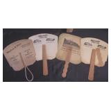 Vtg Paper Fans Evansville IN Funeral Homes