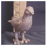 Vtg Cast Iron Garden Bird Figurine