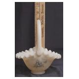 Fenton Art Glass Ruffled Basket