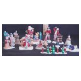 Lot of Dept 56/Lefton Christmas Village Items