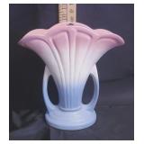 1940s Hull Art Pottery Fan Vase Granada Pattern