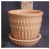 Vtg McCoy Pottery Beaded Flower Pot