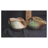 McCoy Pottery Daisy pattern sugar bowl and creamer