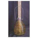 Vtg Yellow Glass Beehive Shaped Fly/Wasp Catcher
