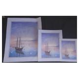 Seagull Ship Ocean Prints Saarinen