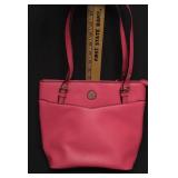 Anne Klein Hot Pink Faux Leather Shoulder Bag