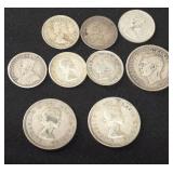 1950/60 Canadian Coins 80% Silver