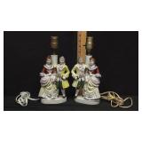 Victorian French Colonial Couple Accent Lamps