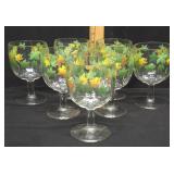 Vtg Libbey Autumn Leaf Glassware Goblets