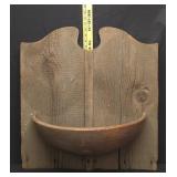 Vtg Hanging Dough Bowl and Bread Board