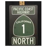 Pacific Coast Hwy N California Metal Decor Sign