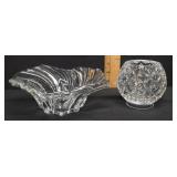 Lead Crystal Centerpiece Bowl and Candle Holder