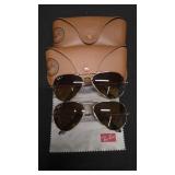 Aviator Ray Ban Sunglasses Gold Rim