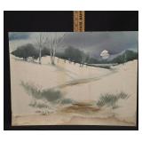 1984 Jerry Baum Watercolor Painting