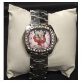 Silver-tone Betty Boop Quartz Wristwatch