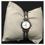 Guess Round Silver Tone Link Bracelet Analog Watch