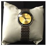 Vtg Gold Tone Sunburst Fondini quartz wristwatch