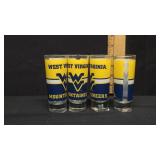 West Virginia Univ Mountaineers Tall Shot Glasses