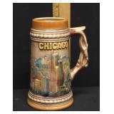 Vintage Ceramic Chicago Souvenir Beer Stein