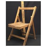 1920s Nevco slatted wood 'Fold 'N Carry' stool