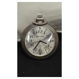 Vtg Silver-tone Milan Quartz Pocket Watch