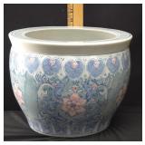 Chinese porcelain fishbowl planter