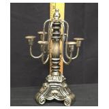 Vtg 6-arm Silver-tone Metal Candelabra