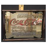 Vtg Coca-Cola mirrored serving tray