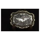 Soaring Eagle  silver/gold-toned belt buckle