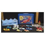 Lot of 1950/60s Slot Cars w/Case and Parts