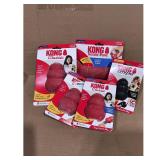 KONG Red Black Dog Chew Toys Multi-Size 6-Pack