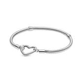 PANDORA Moments Heart Clasp Snake Chain...
