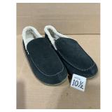 Mens Slip-On Loafers Black Sherpa Lined US 10.5