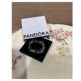 PANDORA New Womens Silver Chain Link Bracelet 3