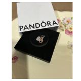 Pandora Silver-tone Rose Gold-tone CZ Double...