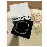 Pandora Sterling Silver Snake Chain Bracelet -...