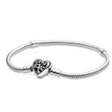 PANDORA Family Tree Snake Chain Bracelet 7.5...