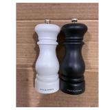 Cole  Mason Pepper Grinder Set BlackWhite 8 inch