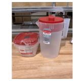 Rubbermaid 2-Pc Food Storage Set 1 Gal 7 Cup