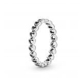 PANDORA Band of Hearts Sterling Silver Ring Size 6