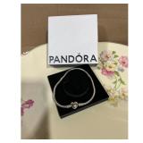 Pandora Moments Heart Clasp Snake Chain Bracelet 1
