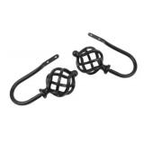 Twist Decorative Black Steel Hook Curtain...