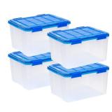 11 Gal./44 Qt. Lockable Plastic Storage Box,...